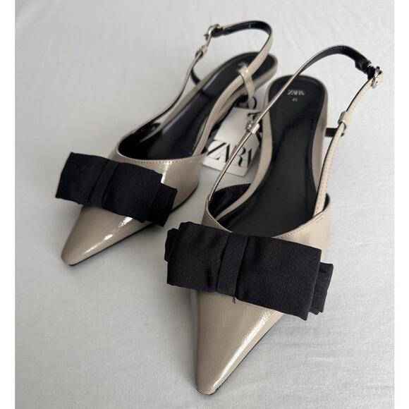 ZARA Pointed Toe Slingbacks NWT - Picture 5 of 16